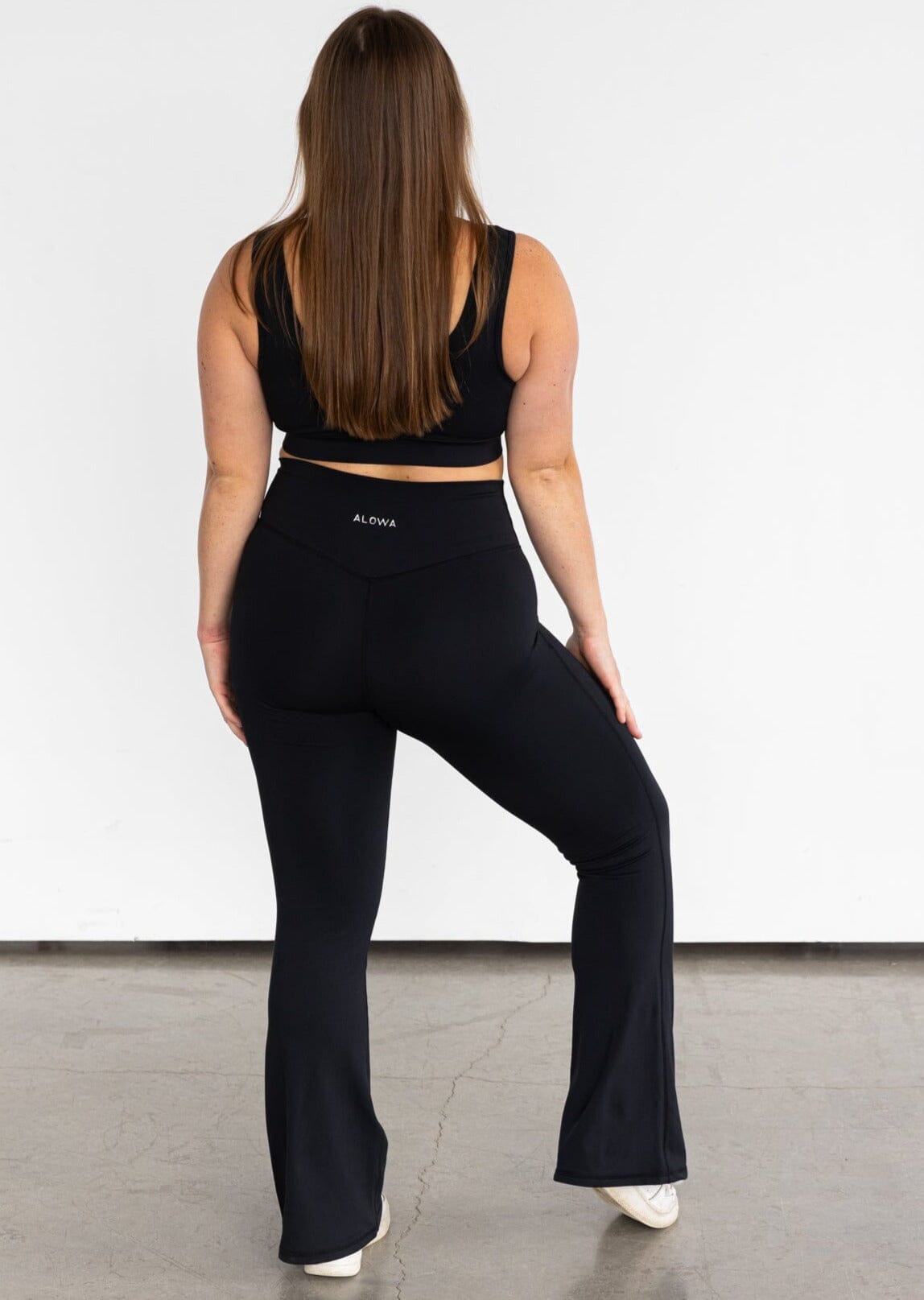 Bell bottom black leggings best sale