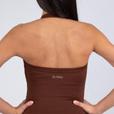Elena Halter Neck Tank Dark Chocolate