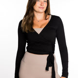 Alowa Wrap Top Black