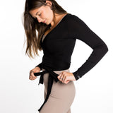 Alowa Wrap Top Black