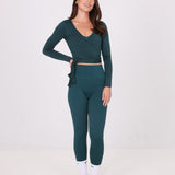 Alowa Wrap Top Deep Pine