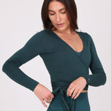 Alowa Wrap Top Deep Pine