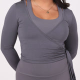 Alowa Wrap Top Shadow