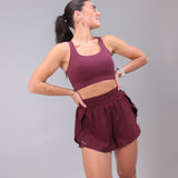 Megan Running Shorts Burgundy