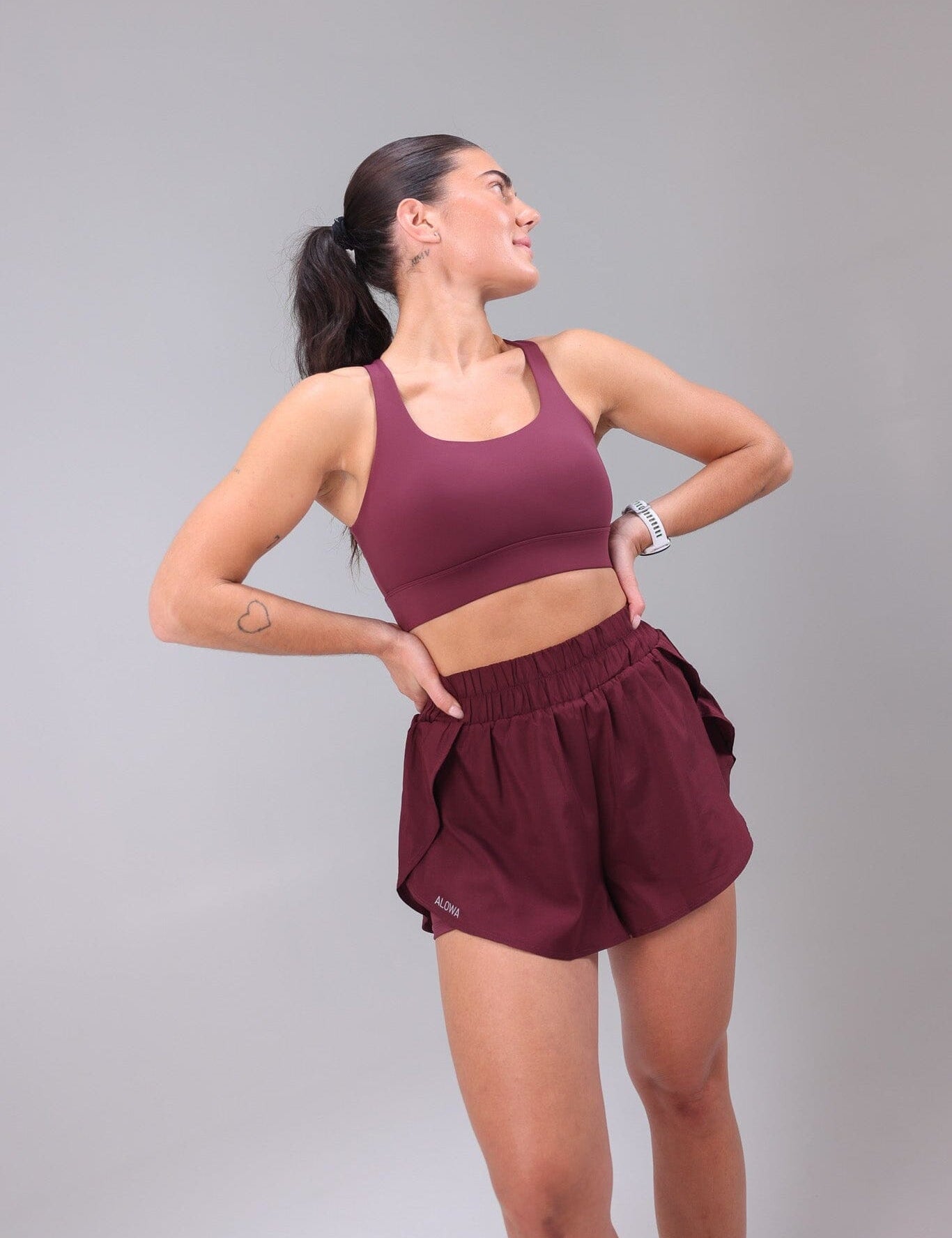 Megan Running Shorts Burgundy