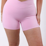 Kayli V Waist Biker 5" Ballet Pink