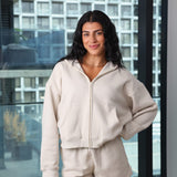 Zip Hoodie Vanilla Cream