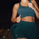 Megan Running Shorts Deep Pine