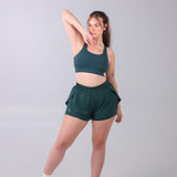 Megan Running Shorts Deep Pine