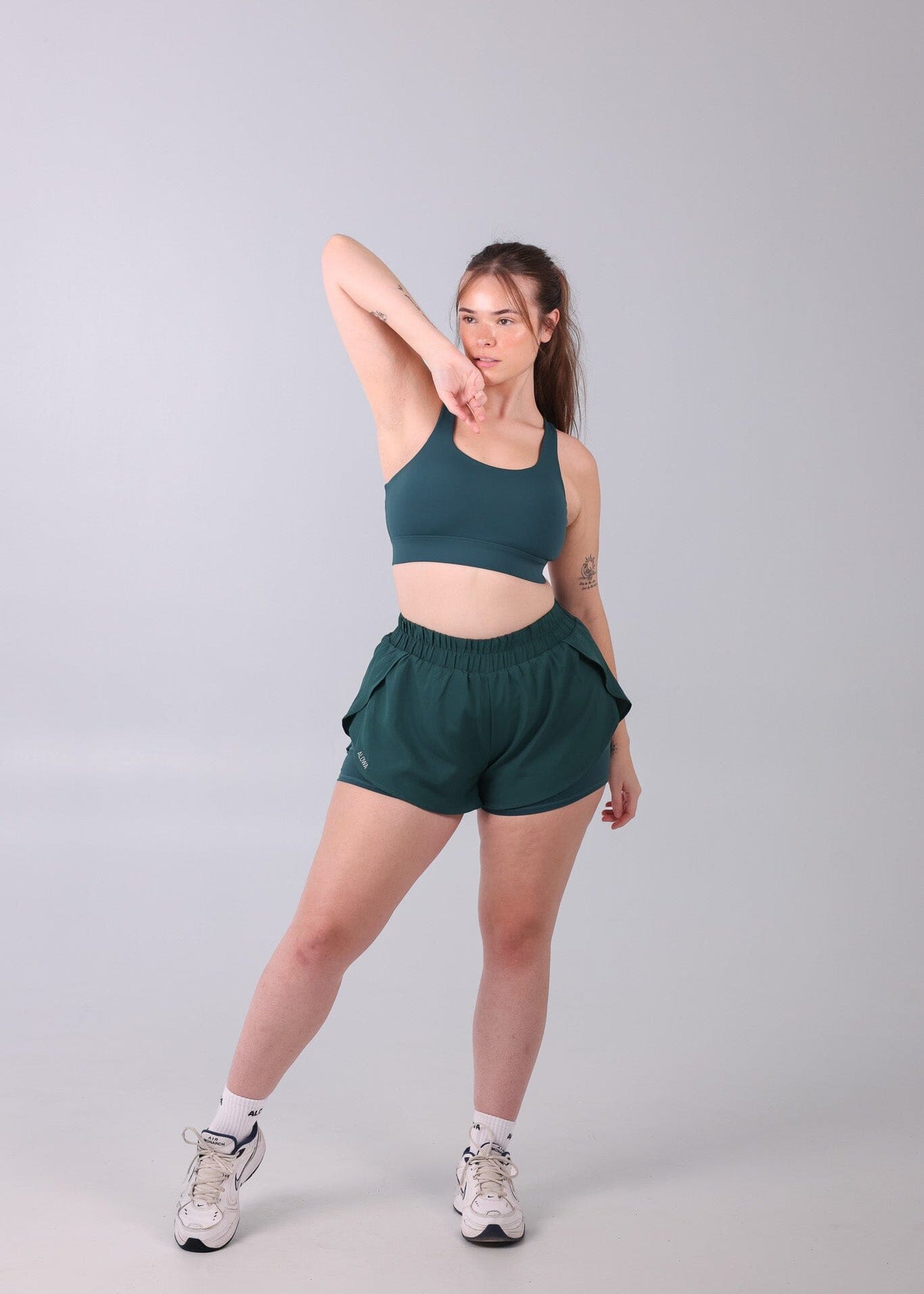 Megan Running Shorts Deep Pine