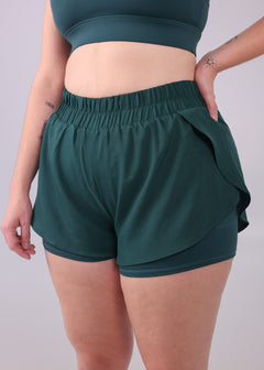 Megan Running Shorts Deep Pine