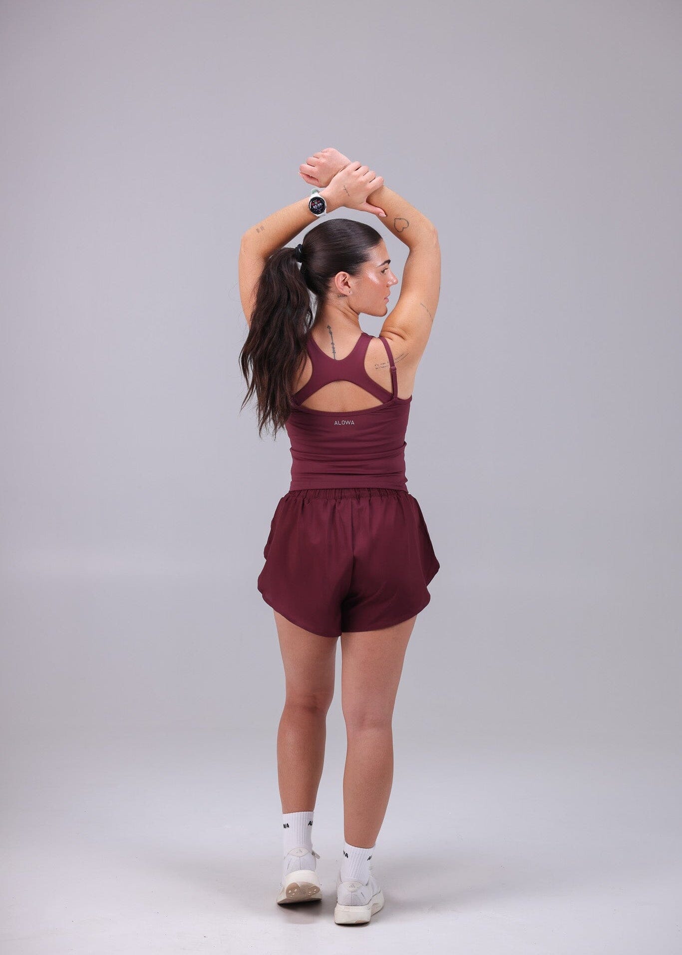 Megan Running Shorts Burgundy