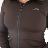 Active zip vest Dark truffle