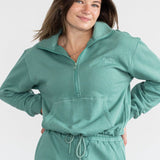 Sweat polaire vert jade