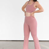 Stacy Flare Leggings Blush