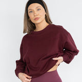 Maya Oversized Crewneck Burgundy