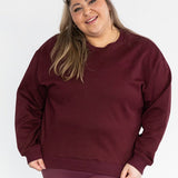 Maya Oversized Crewneck Burgundy