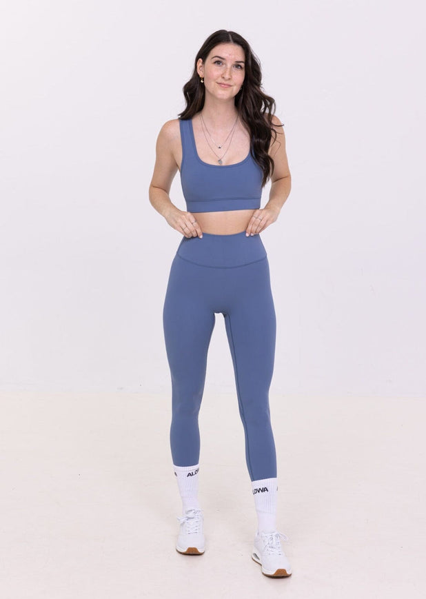 Dragon Leggings for Women Navy Blue Mid Waist Workout Pants with