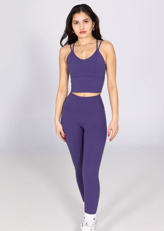 Workout Spandex Shorts for Women, High Waist Soft Yoga Bike Shorts, Purple,  M