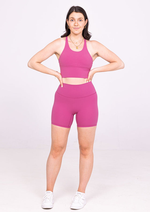 Berry Pink Bear Essentials 6 biker shorts – B.Y.O ACTIVE Activewear